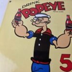 Vintage Popeye Porcelain Sign – Drink 5¢ I Yam What I Yam Sign - Image 3