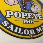 Vintage Popeye Spinach Sign – Advertisement General Store Porcelain Gas Sign - Image 11