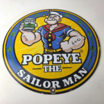 Vintage Popeye Spinach Sign – Advertisement General Store Porcelain Gas Sign - Image 15