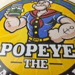 Vintage Popeye Spinach Sign – Advertisement General Store Porcelain Gas Sign - Image 4