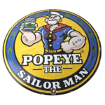 Vintage Popeye Spinach Sign – Advertisement General Store Porcelain Gas Sign - Image 2