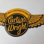 Vintage Porcelain Airplane Propeller Sign – Curtiss Gas Service Porcelain Sign - Image 3