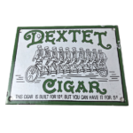 Vintage Porcelain Sign – Dextel Tobacco Cigar Pipe Sign – General Store Gas Sign