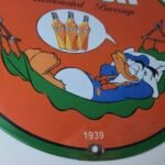Vintage Porcelain Sign – Orange Crush Beverage Donald Duck Gas Station Sign - Image 7