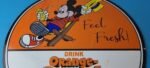 Vintage Porcelain Sign – Orange Crush Beverage Mickey Mouse Gas Pump Sign - Image 4