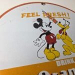 Vintage Porcelain Sign – Orange Crush Beverage Mickey Mouse Gas Station Sign - Image 5