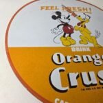 Vintage Porcelain Sign – Orange Crush Beverage Mickey Mouse Gas Station Sign - Image 6