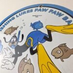 Vintage Porcelain Sign – Paw Paw Bait Goofy Fishing Lures Gas Service Pump Sign - Image 12