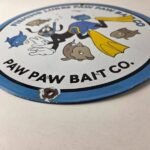 Vintage Porcelain Sign – Paw Paw Bait Goofy Fishing Lures Gas Service Pump Sign - Image 10