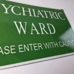 Vintage Psychiatric Ward Sign – Warning Caution Porcelain Gas Pump Sign - Image 11