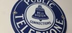 Vintage Public Telephones Sign – Bell System Gas Pump Porcelain Phone Booth Sign - Image 6
