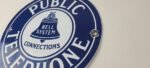 Vintage Public Telephones Sign – Bell System Gas Pump Porcelain Phone Booth Sign - Image 9