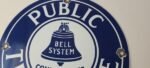 Vintage Public Telephones Sign – Bell System Gas Pump Porcelain Phone Booth Sign - Image 3