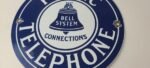 Vintage Public Telephones Sign – Bell System Gas Pump Porcelain Phone Booth Sign - Image 4