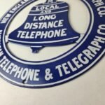 Vintage Public Telephones Sign – Bell System Phone Booth Porcelain Gas Pump Sign - Image 14