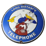 Vintage Public Telephones Sign Porcelain – Bell System Phone Booth Gas Pump Sign