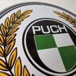 Vintage Puch Sign – Porcelain Gas Pump Service Mopeds Bicycle Auto Bike Sign - Image 5