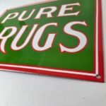 Vintage Pure Drugs Sign – Porcelain General Store Country Gas Oil Pump Sign - Image 10