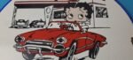 Vintage Pure Motor Oil Porcelain Sign – Betty Boop Gas Pump Plate Sign - Image 13