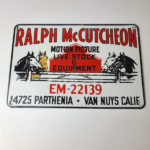 Vintage Ralph Motion Picture Sign – Movie Livestock Horses Porcelain Gas Sign - Image 13