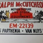 Vintage Ralph Motion Picture Sign – Movie Livestock Horses Porcelain Gas Sign - Image 4