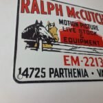 Vintage Ralph Motion Picture Sign – Movie Livestock Horses Porcelain Gas Sign - Image 6