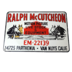 Vintage Ralph Motion Picture Sign – Movie Livestock Horses Porcelain Gas Sign - Image 2