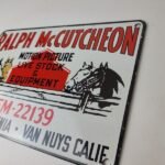 Vintage Ralph Motion Picture Sign – Movie Livestock Horses Porcelain Gas Sign - Image 8