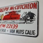 Vintage Ralph Motion Picture Sign – Movie Livestock Horses Porcelain Gas Sign - Image 9