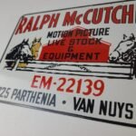 Vintage Ralph Motion Picture Sign – Movie Livestock Horses Porcelain Gas Sign - Image 10