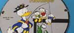 Vintage Rapala Fishing Lures Ad Sign – Donald Duck Porcelain Gas Pump Plate Sign - Image 4