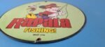 Vintage Rapala Fishing Sign – Mickey Mouse Sign – Tackle Lures Gas Oil Pump Sign - Image 11