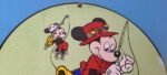 Vintage Rapala Fishing Sign – Mickey Mouse Sign – Tackle Lures Gas Oil Pump Sign - Image 5