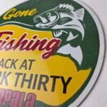 Vintage Rapala Lures Sign – Gone Fishing Porcelain Gas Pump Plate Sign - Image 13