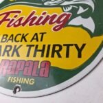 Vintage Rapala Lures Sign – Gone Fishing Porcelain Gas Pump Plate Sign - Image 14