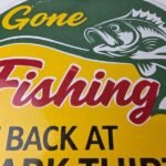 Vintage Rapala Lures Sign – Gone Fishing Porcelain Gas Pump Plate Sign - Image 3