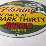 Vintage Rapala Lures Sign – Gone Fishing Porcelain Gas Pump Plate Sign - Image 10