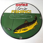 Vintage Rapala Original Minnow Porcelain Sign – Let's Go Fishing Lure Sign - Image 15