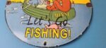 Vintage Rapala Sign – Mickey Mouse Pluto Fishing Tackle Lures Gas Oil Pump Sign - Image 12