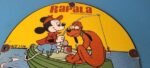 Vintage Rapala Sign – Mickey Mouse Pluto Fishing Tackle Lures Gas Oil Pump Sign - Image 13