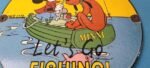 Vintage Rapala Sign – Mickey Mouse Pluto Fishing Tackle Lures Gas Oil Pump Sign - Image 4