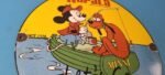 Vintage Rapala Sign – Mickey Mouse Pluto Fishing Tackle Lures Gas Oil Pump Sign - Image 6