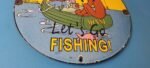 Vintage Rapala Sign – Mickey Mouse Pluto Fishing Tackle Lures Gas Oil Pump Sign - Image 7