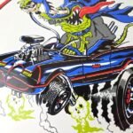 Vintage Rat Fink Hot Rod Batmobile Porcelain Sign – Kustom Fink Sign - Image 4