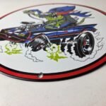 Vintage Rat Fink Hot Rod Batmobile Porcelain Sign – Kustom Fink Sign - Image 10