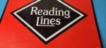 Vintage Reading Lines Sign – Railroad Railway Train Car Porcelain Gas Pump Sign - Image 4