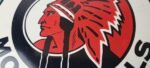 Vintage Red Hat Gasoline Porcelain Sign – Gas Motor Oil Pump Service Sign - Image 4