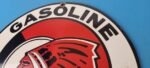 Vintage Red Hat Gasoline Porcelain Sign – Gas Motor Oil Pump Service Sign - Image 8