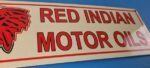 Vintage Red Indian Porcelain Sign – Large American Indian Service Gas Pump Sign - Image 7