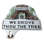 Vintage Redwood Forest License Plate Topper – Sign Ad on Automobile Topper